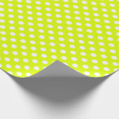 Polkadotted Chartreuse Cadeaupapier (Hoek)