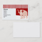 Polkadotted Cute Fun Circus Elephant Visitekaartje (Voorkant / Achterkant)