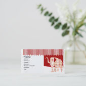 Polkadotted Cute Fun Circus Elephant Visitekaartje (Staand voorkant)