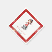 Polkda Dot Red Spain Sevillana Flamenco Dancer Servet (Hoek)