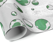 Polks Dot Koe Green en White Print Cadeaupapier (Rol Hoek)
