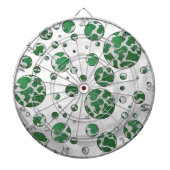 Polks Dot Koe Green en White Print Dartbord (Voorkant)