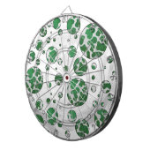 Polks Dot Koe Green en White Print Dartbord (Voorkant Rechts)