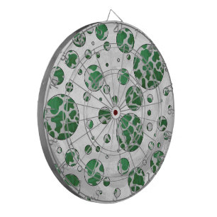 Polks Dot Koe Green en White Print Dartbord