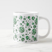 Polks Dot Koe Green en White Print Grote Koffiekop (Rechts)