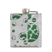 Polks Dot Koe Green en White Print Heupfles (Achterkant)