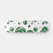 Polks Dot Koe Green en White Print Persoonlijk Skateboard (Horizontaal)