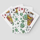 Polks Dot Koe Green en White Print Speelkaarten (Achterkant)
