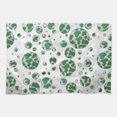 Polks Dot Koe Green en White Print Theedoek (Horizontaal)