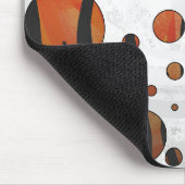 Polks Dot Tiger Hot oranje en zwart afdrukken Muismat (Hoek)