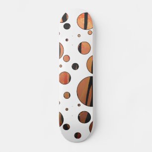 Polks Dot Tiger Hot oranje en zwart afdrukken Persoonlijk Skateboard