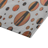 Polks Dot Tiger Hot oranje en zwart afdrukken Snijplank (Hoek)