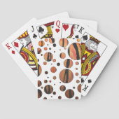 Polks Dot Tiger Hot oranje en zwart afdrukken Speelkaarten (Achterkant)