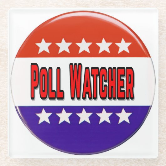 Poll Watcher Glazen Onderzetter (Voorkant)