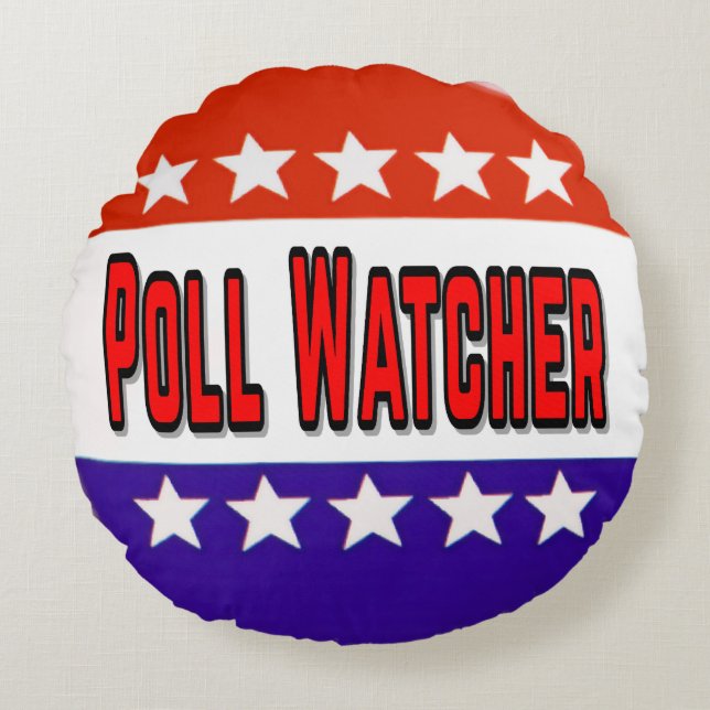 Poll Watcher Rond Kussen (Voorkant)