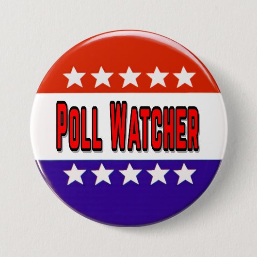 Poll Watcher Ronde Button 7,6 Cm (Voorkant)
