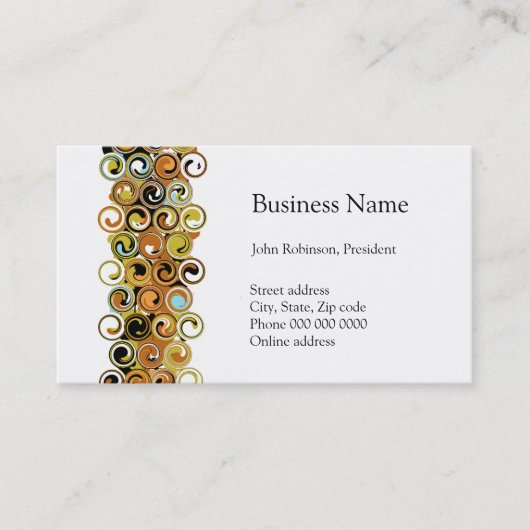 Pollack Swirl bus. kaarten Visitekaartje (Voorkant)