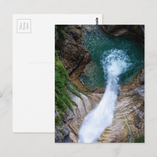 Pollat River Waterfall - Neuschwanstein Castle Briefkaart (Voorkant / Achterkant)