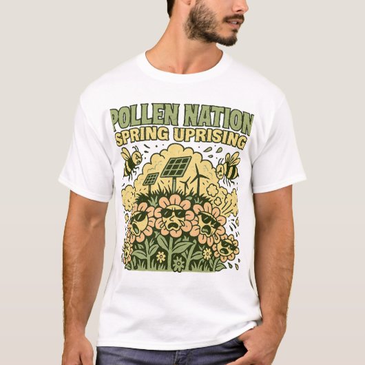 Pollen Nation Spring Uprising Unisex T-shirt, Alle T-shirt (Voorkant)
