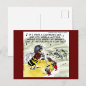 "Pollenation" Insect Nightclub Singer Funny Briefkaart (Voorkant / Achterkant)