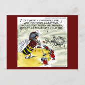 "Pollenation" Insect Nightclub Singer Funny Briefkaart (Voorkant)