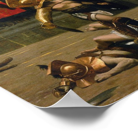 Pollice Verso — met een draaiende duim Poster (Hoek)