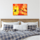 Pollinatie in Oranje en gele canvasomslag Canvas Afdruk (Insitu (Slaapkamer))