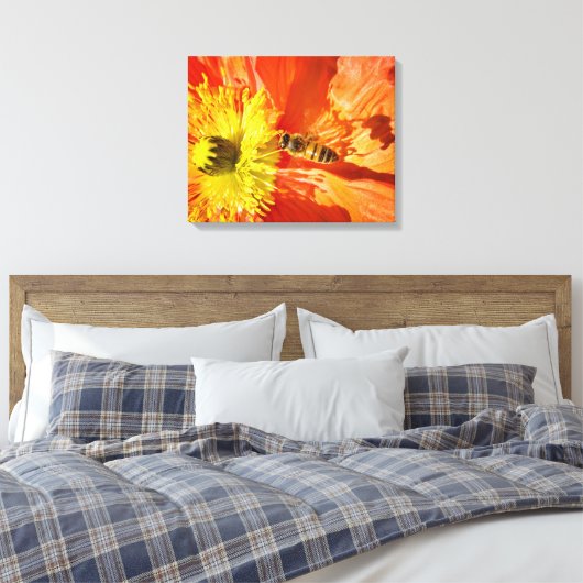 Pollinatie in Oranje en gele canvasomslag Canvas Afdruk (Insitu (Slaapkamer))