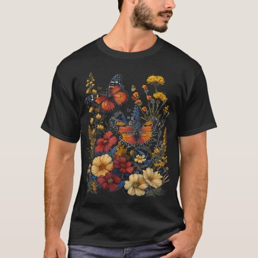 Pollinator Garden Design Wildlife Flowers Native P T-shirt (Voorkant)