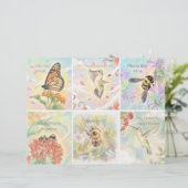 Pollinator Valentijnskaarten voor in de klas - 6 p Briefhoofd (Staand voorkant)
