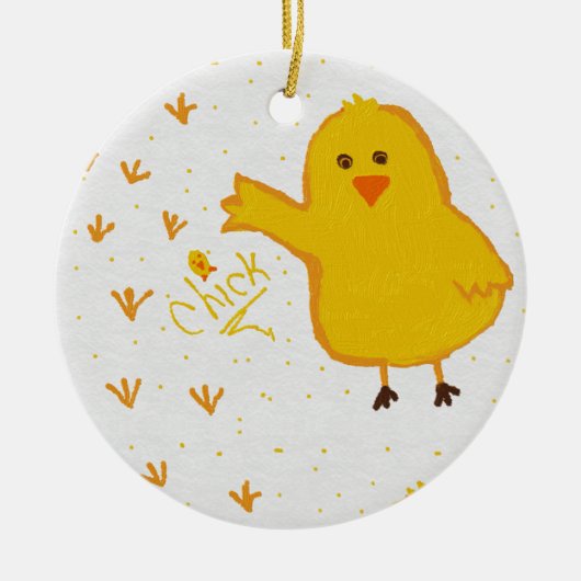 pollito keramisch ornament (Voorkant)