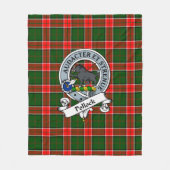 Pollock Clan Badge Tartan Pset Fleece Deken (Voorkant)