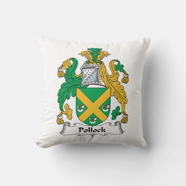 Pollock Family Crest Kussen (Voorkant)