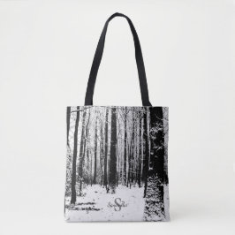Pollok Park bomen in de sneeuw Tote Bag