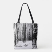 Pollok Park bomen in de sneeuw Tote Bag (Achterkant)