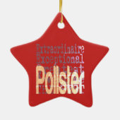 Pollster Extraordinaire Keramisch Ornament (Achterkant)