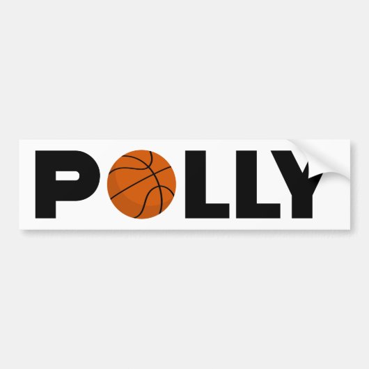 Polly Basketball Bumpersticker (Voorkant)