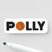 Polly Basketball Naamplaatje (In situ)