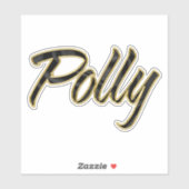 Polly black gold Lettering Aufkleber Sticker (Vel)