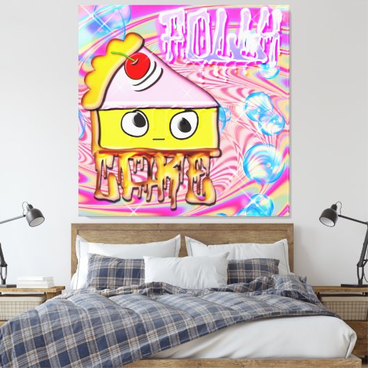 Polly Cake - Tortina - Canvas Afdruk (Insitu (Slaapkamer))