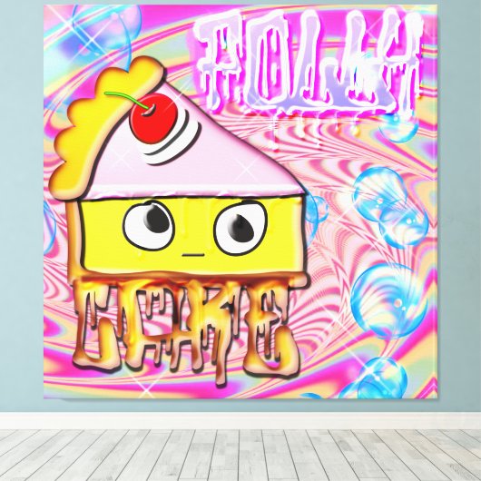 Polly Cake - Tortina - Canvas Afdruk (Insitu (Houten vloer))