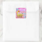 Polly Cake - Tortina - Vierkante Sticker (Tas)
