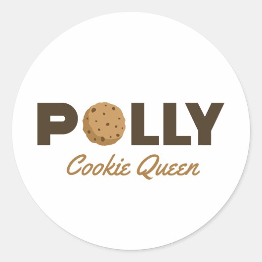 Polly cookie Queen Ronde Sticker (Voorkant)
