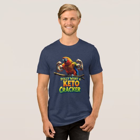 Polly Goes Keto Tri-Blend Shirt (Voorkant volledig)