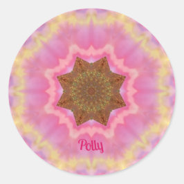 POLLY ~  in roze sticker gepersonaliseerd