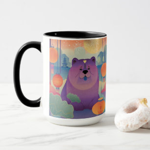 POLLY PLUM chow dog 15 ounce Mok