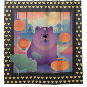 POLLY PLUM chow dog Douchegordijn (Voorkant)