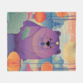 POLLY PLUM chow hond Fleece Deken (Voorkant (Horizontaal))