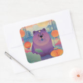 POLLY PLUM Chow hond Vierkante Sticker (Envelop)