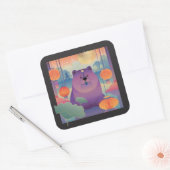 POLLY PLUM Chow hond Vierkante Sticker (Envelop)